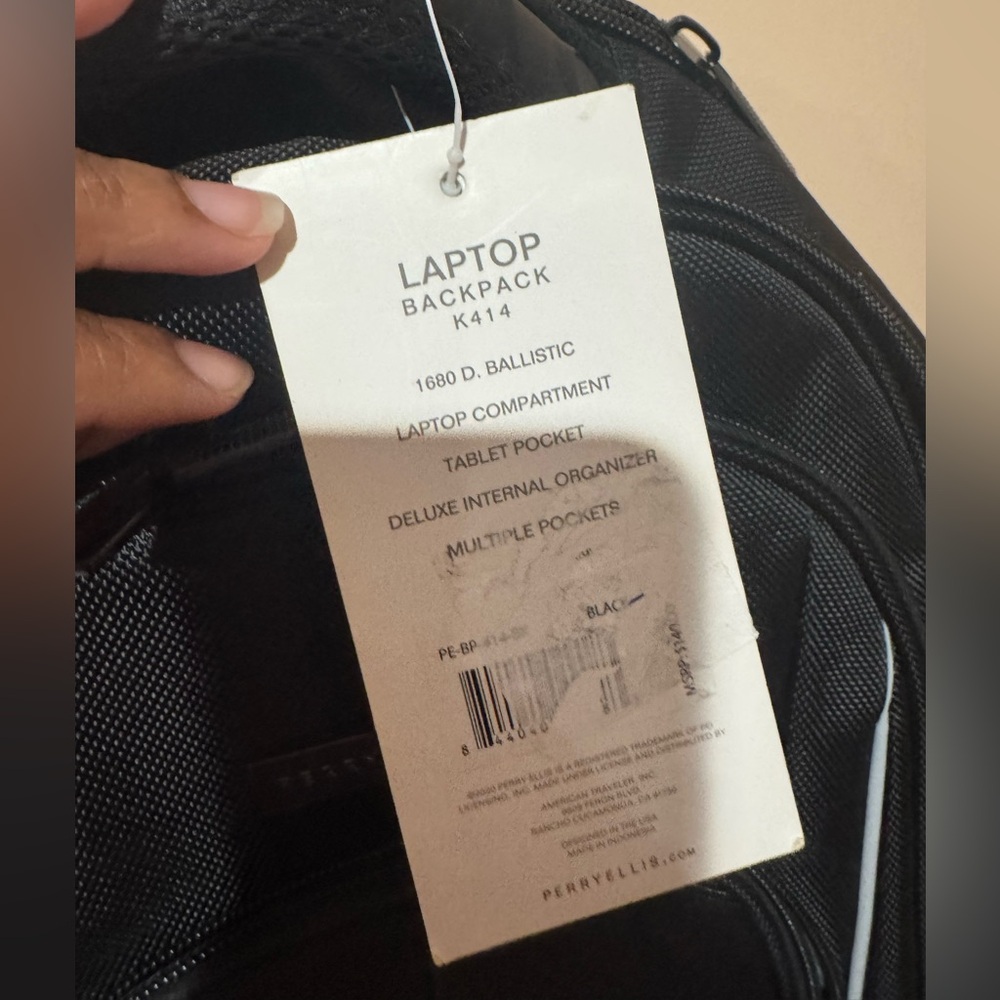 Perry Ellis Bookbag For Laptop New With Tags - Picture 2 of 7